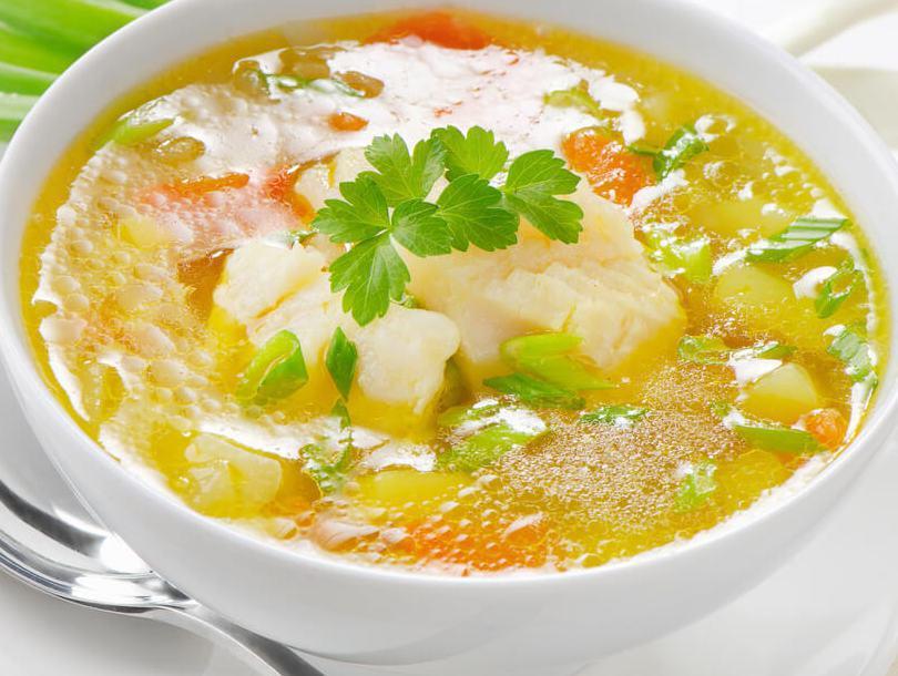 Sopa de Pescado/Fish soup · Fish soup  made by combining fish with vegetables and stock, water boiled for a period time to get the delicious from the fish and vegetables.