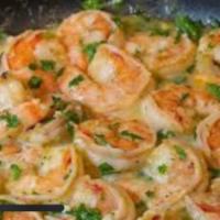 Camarones al Ajillo · Shrimp in garlic sauce. With wine and the final touch of cilantro on top, to me the perfect ...