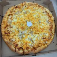 Buffalo Chicken Pizza · Diced chicken breast with a choice of anyone of your favorite Amico's homemade chicken wing ...