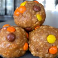 Peanut Butter & Reese's Lean Cheats · Natural peanut butter, honey, Reese's minis, rice crispy, vanilla whey protein.

Enjoy our h...