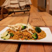 Vegetable Fried Rice · Fried rice, stir fried with fresh mixed vegetables.