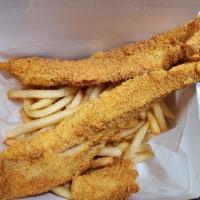 2 pcs Whiting Fish with Fries And soda · Can soda