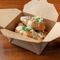 Garlic Knots  · House rolled, garlic, Parmesan.  Add mozzarella for an additional charge.