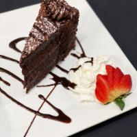 Chocolate Overload Cake · Layers of moist chocolate cake with chocolate icing, topped with chocolate shavings.
PLEASE ...