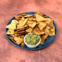 Chips & Guacamole (4 oz) · Fresh tortilla chips. Homemade guacamole.