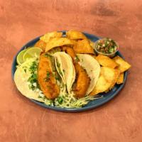 Fish Tacos (2 Pieces) · Choice of salt and pepper grilled or crispy tempura-battered fried tilapia tacos. Served wit...