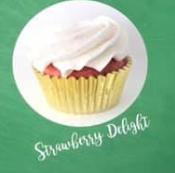 Strawberry Delight Cupcake · Strawberry cake with fresh strawberry buttercream.