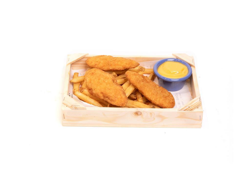 Chicken Tenders Kid's Meal · Served with french fries.