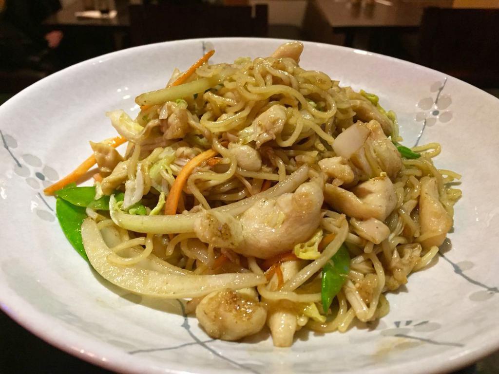 Yaki Soba · Pan fried with vegetable and sesame soy sauce.