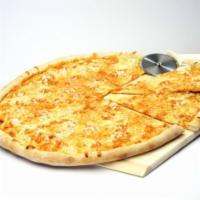  Large Chicken Wing Pizza · Tender chicken breast marinated in medium Buffalo wing sauce with mozzarella.