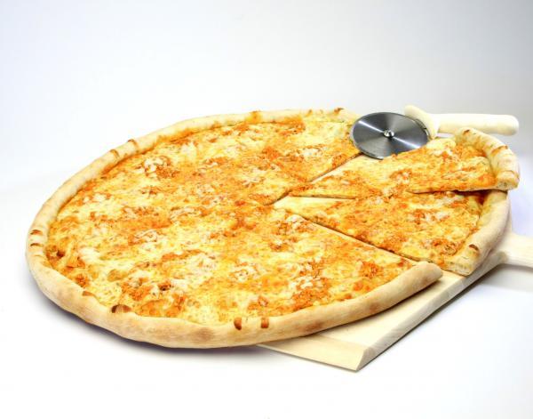  Large Chicken Wing Pizza · Tender chicken breast marinated in medium Buffalo wing sauce with mozzarella.