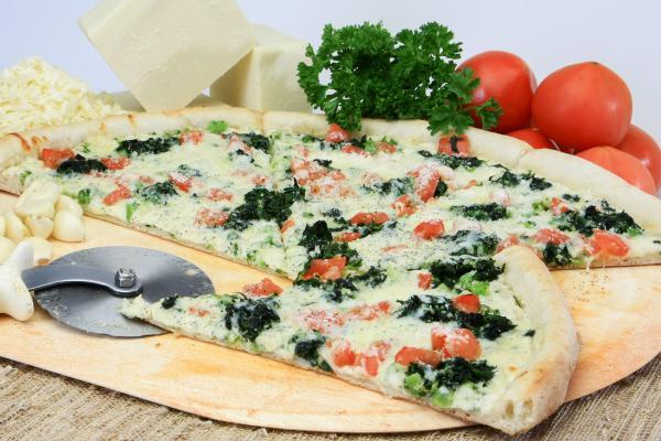  Large Primavera Pizza · Ricotta base topped with broccoli, spinach and tomatoes with mozzarella and Romano cheeses.