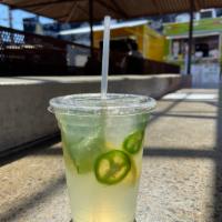 Tall Lemon · Sparkling lemonade with fresh-squeezed lemons, jalapeño peppers and mint leaves