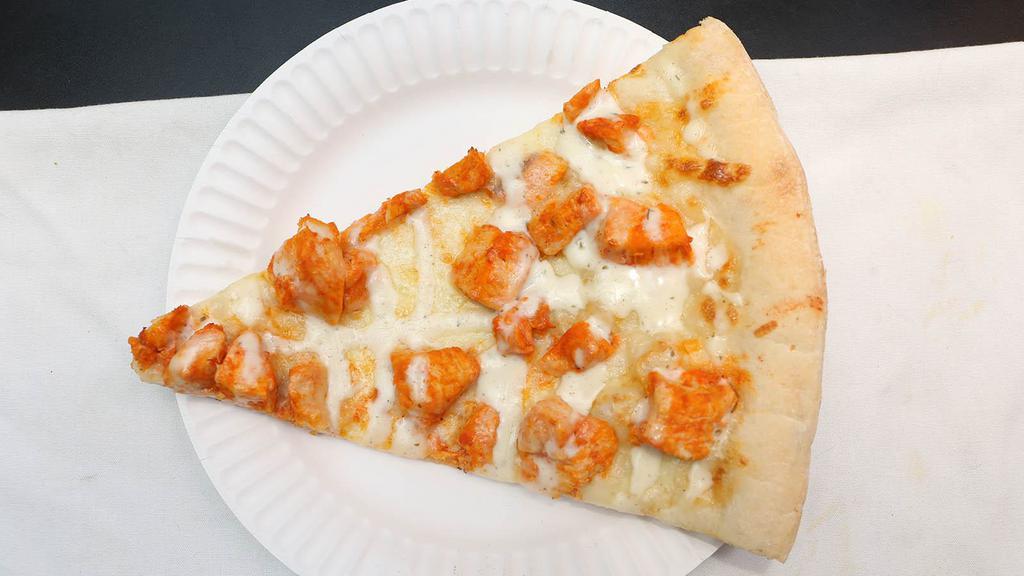 Buffalo Chicken Pizza · Grilled Buffalo chicken with ranch dressing.