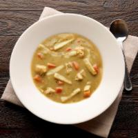 Chicken Noodle Soup · Savory light broth with noodles. 
