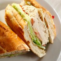 Tuna Sandwich · Served with lettuce, tomato and choice of mayo or hummus
