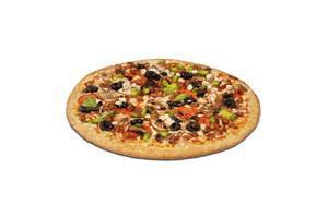 Deluxe Pizza · Smoked provolone cheese, pepperoni, mild sausage, fresh mushrooms, onions, bell peppers, and...