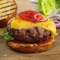 Cheese Steakburger · Angus beef steakburger, ground in-house daily.
