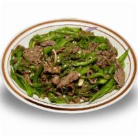 Spicy Hot Pepper · Beef or pork and chicken. Serve with 1 pieces trinmo.