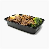 Hawaiian Beef & Broccoli · Beef, Parboiled Brown Rice, Broccoli, Pineapple, Teriyaki Sauce, Worcestershire Sauce, High ...