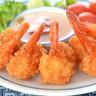 S7. Coconut Shrimp · Fried batter shrimp with mayonnaise sauce, broccoli on bottom.