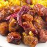 144. General Tso's Shrimp · Large. Deep fried shrimp with General Tso's sauce, mix vegetable on bottom. Spicy.