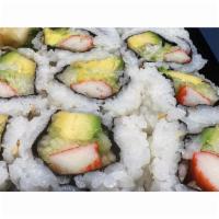 California Roll · crab, Hass avocado, today cucumber and rice