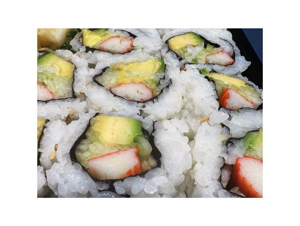 California Roll · crab, Hass avocado, today cucumber and rice