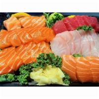 Sashimi · Yellowfin tuna, Iceland salmon, Red snapper 
