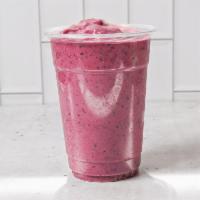 Warrior Smoothie · Mixed berries, banana, vanilla protein, peanut butter, maple syrup and almond milk. 