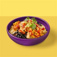 Rice Bowl · Cilantro lime cauliflower rice with black beans, roasted corn, onions, lettuce & your choice...