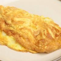 Plain Omelette Platter  · Maked with 4 eggs served with your choice of hash brown, home fried or sliced tomato, includ...