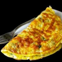 Greek Omelette Platter  · Made with 4 eggs, served with your choice of hash browns, home fries or sliced tomato. Inclu...