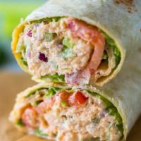 Tuna Salad Wrap  · Served with lettuce and tomato.