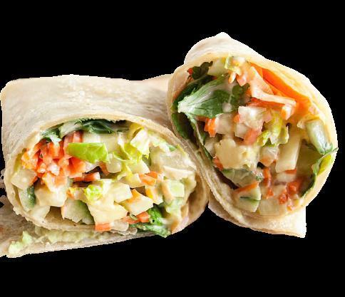 Vegetable Wrap  · Mix of fresh cut and grilled vegetables, lettuce, tomato, green peppers, onions, mushroom and spinach.