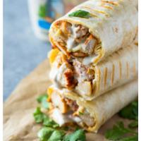 Grilled Chicken wrap L.T. ranch dressing  · Grilled chicken, lettuce, tomato and ranch dressing.