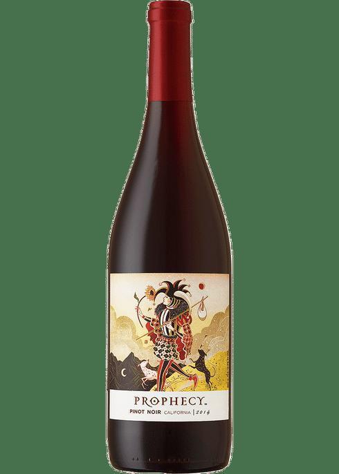 Prophecy Pinot Noir 750 ml. · California- the wine is elegant and medium bodied, with lush layers of red cherry and raspberry, complemented by complex spice notes, leading to a velvety, smooth finish. Served with juicy, grilled steak. 13.8% ABV. Must be 21 to purchase.