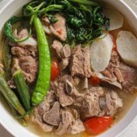 Beef Sinigang · Beef in tamarind base soup with asian vegetables