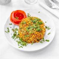 Bombay Bhel Poori · A tangy mixture of puffed rice, diced potato, onions, sev,and Papdi, tossed with tamarind an...