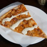 Buffalo Chicken Pizza · Chunks of chicken in signature buffalo sauce with bleu cheese.
