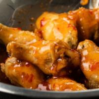 Red Hot Sweet Chili Wing · Crispy and flavorful classic chicken wings with Buffalo flavor packed sauce. Spicy.