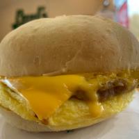 Breakfast Sandwich - Sausage · Fresh baked bun with egg, sausage & cheese 