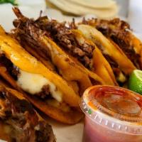 6 Birria Tacos with Cheese · 