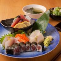 Sashimi Teishoku · 10 slices of Sashimi Come W. Miso Soup,Rice & Green salad