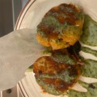 Maine Crab Cake Tapas Lunch · Homemade crab cakes served with cilantro-mustard aioli.