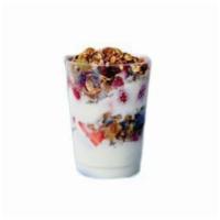 Yogurt Parfait · Low-fat yogurt layered with granola and fruits in 12oz cup.