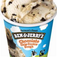 Ben & Jerry's Chocolate Chip Cookie Dough Pint · Vanilla Ice Cream with Gobs of Chocolate Chip Cookie Dough