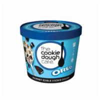 The Cookie Dough Cafe Oreo Edible Cookie Dough Mini Cup  (3.5 oz.) · 3.5 oz. mini cup of Oreo gourmet edible cookie dough with a built in spoon under the lid.