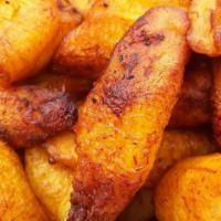 Plantains · Sweet, rippened and fried plantains. 4 per serving. Vegetarian friendly.