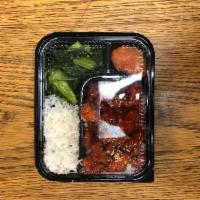Sesame Chicken on Rice （芝麻鸡饭） · Served in a sweet sauce served with sesame seeds over rice.
